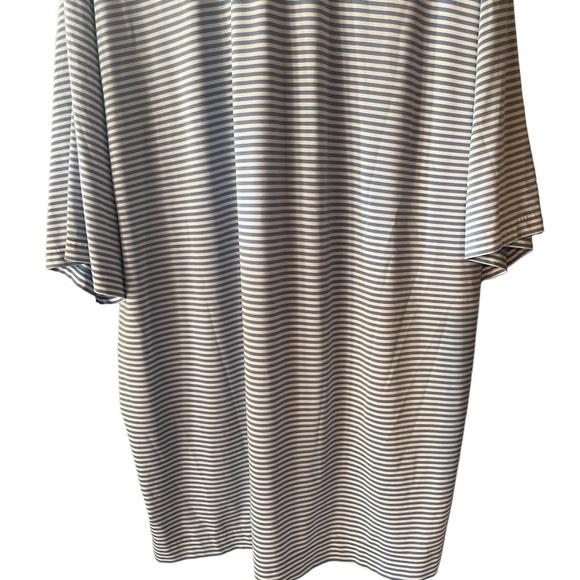 Footjoy Performance Prodry Polo Shirt Blue and White Stripes Sz L - Picture 5 of 6